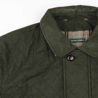 Mens UK Size XL Rowlands Green Quilted Coat