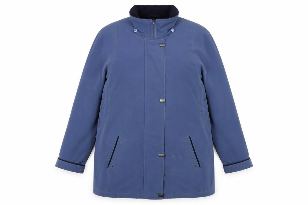 Womens UK Size 16 EWM Blue Rain Coat