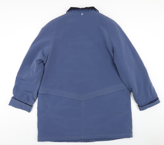 Womens UK Size 16 EWM Blue Rain Coat