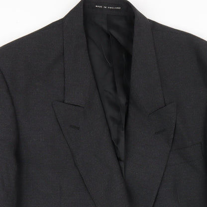 Lavel Mens Grey Wool Jacket Blazer Size 46 Regular