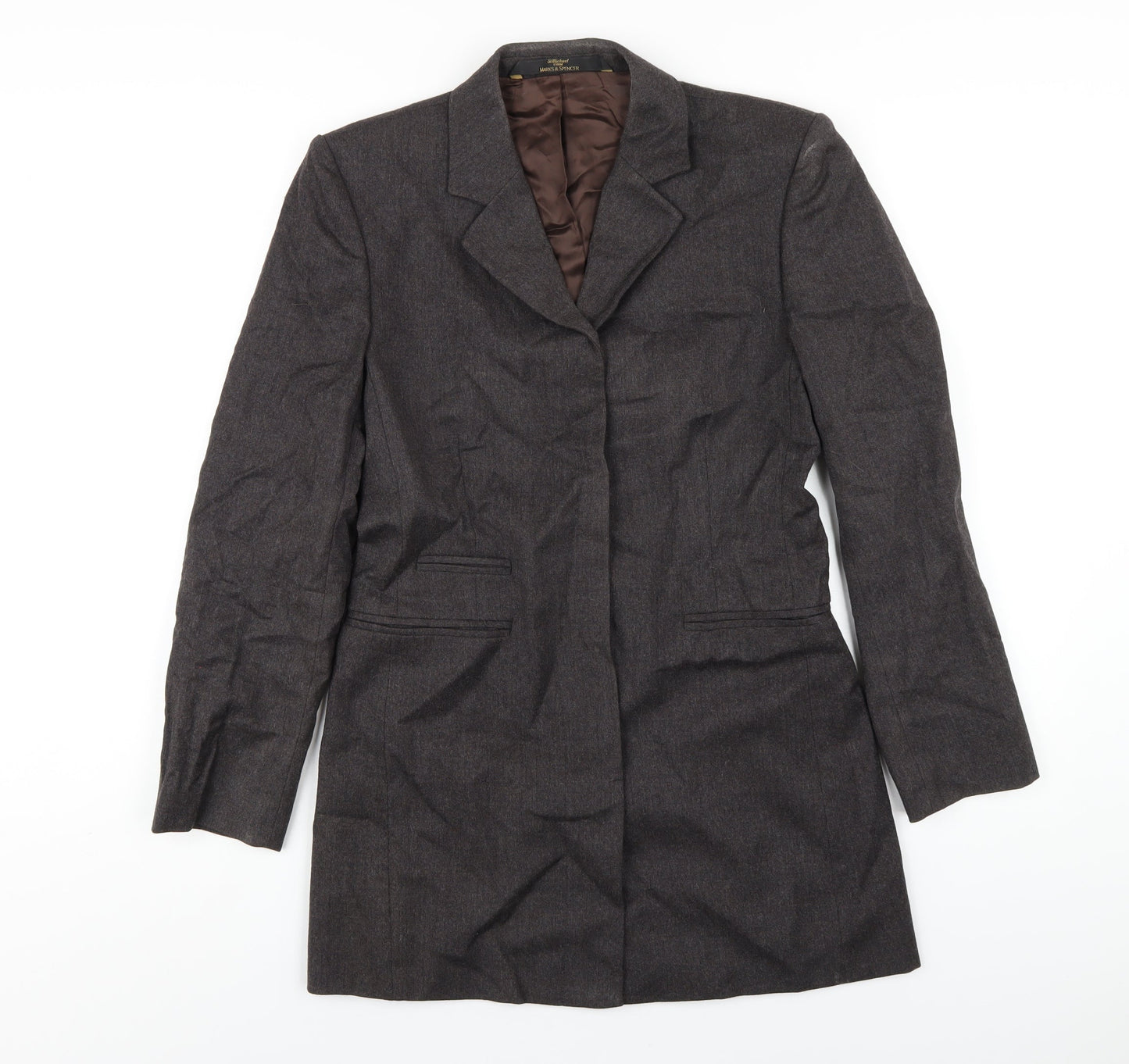 Womens UK Size 8 Marks and Spencer Regular Grey Blazer