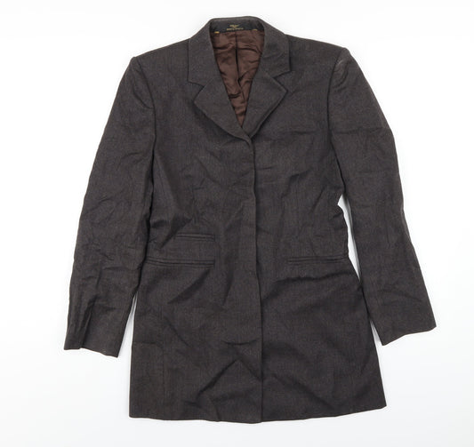 Marks and Spencer Womens Grey Wool Jacket Blazer Size 8