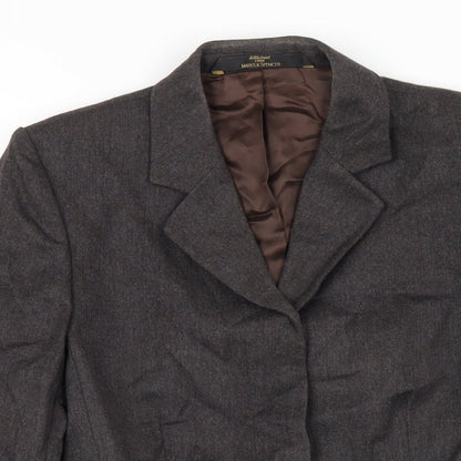 Womens UK Size 8 Marks and Spencer Regular Grey Blazer