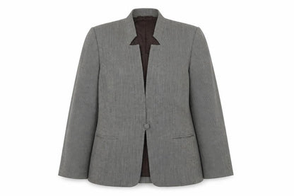 Country Casuals Womens Black Polka Dot Wool Jacket Blazer Size 14