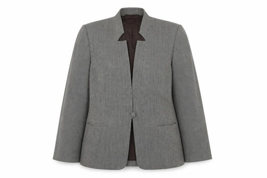 Country Casuals Womens Black Polka Dot Wool Jacket Blazer Size 14