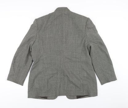 CC Womens Black Polka Dot Wool Jacket Blazer Size 14