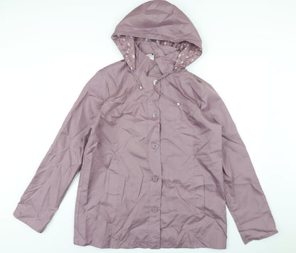 Womens UK Size 14 Anne De Lancay Purple Rain Coat