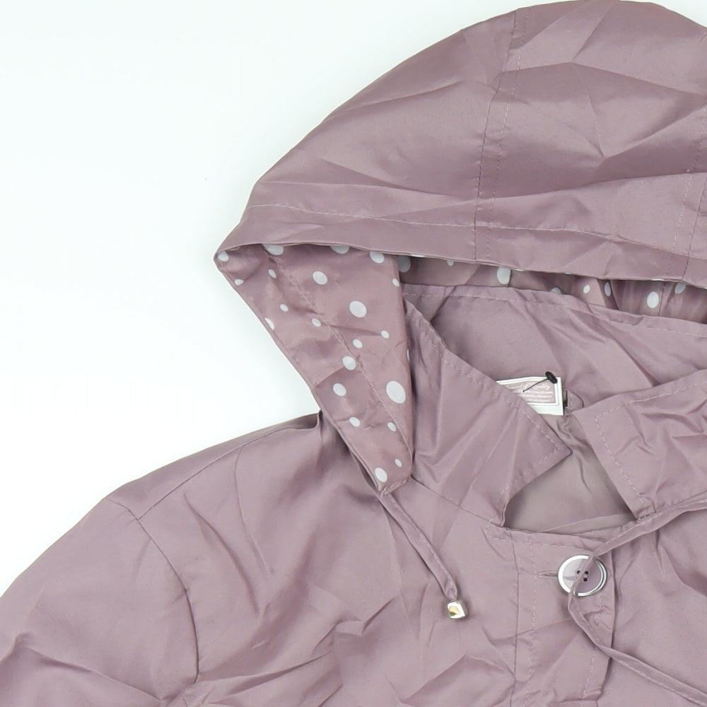 Womens UK Size 14 Anne De Lancay Purple Rain Coat