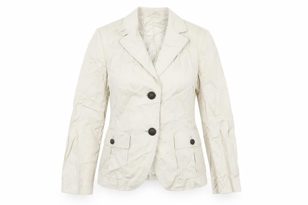 Jobis Womens Beige Jacket Blazer Size 12 Button