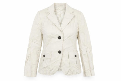 Jobis Womens Beige Jacket Blazer Size 12 Button