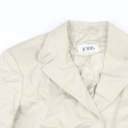Jobis Womens Beige Jacket Blazer Size 12 Button