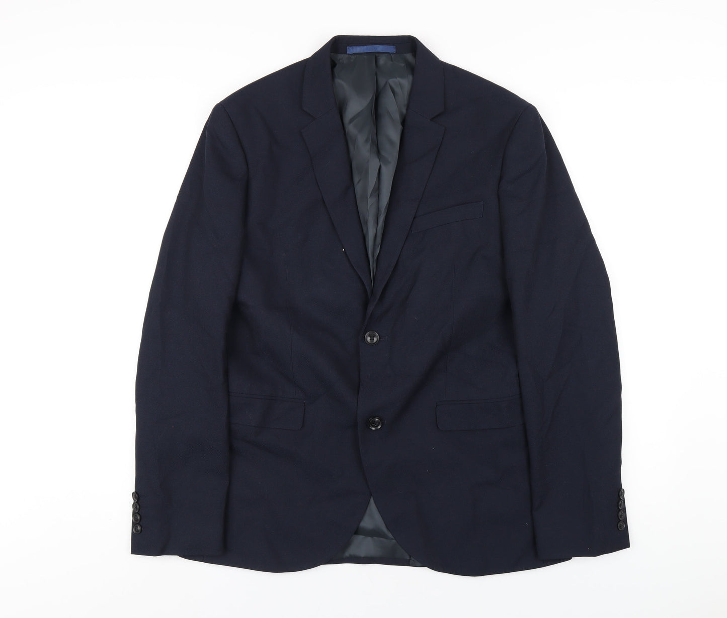 Mens UK Size 40 Topman Regular Blue Suit Jacket
