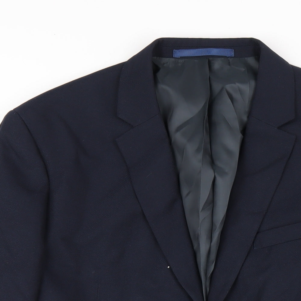 Mens UK Size 40 Topman Regular Blue Suit Jacket