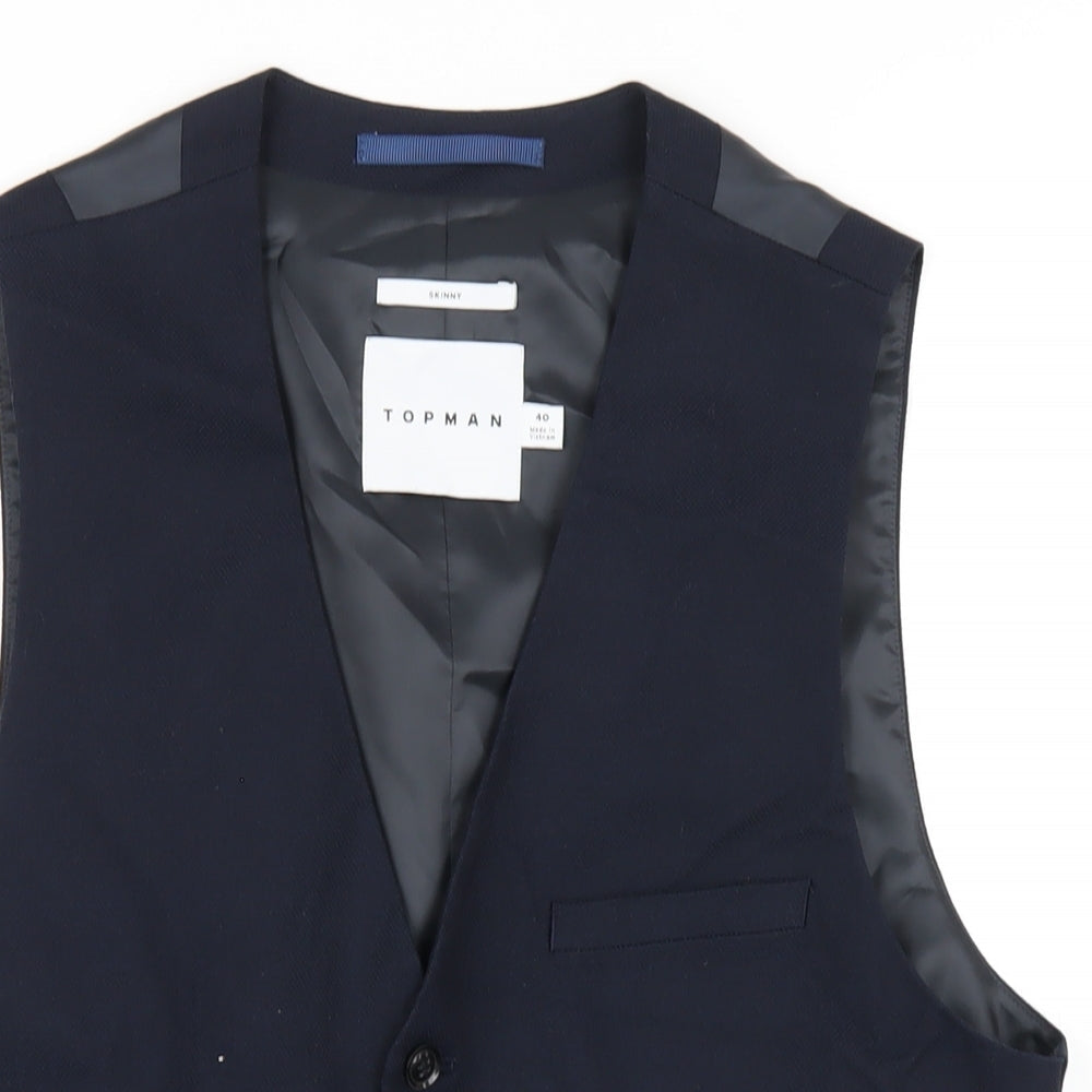 Mens UK Size 40 Topman Regular Blue Suit Jacket