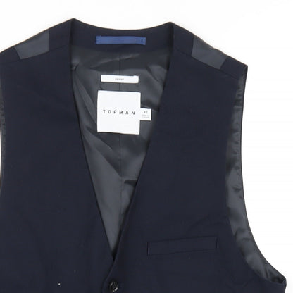 Mens UK Size 40 Topman Regular Blue Suit Jacket