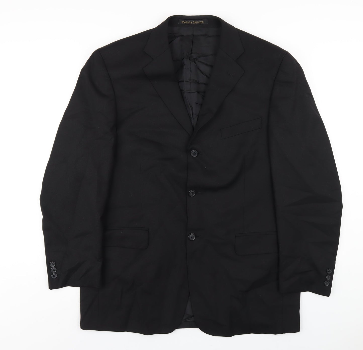 Mens UK Size 42 Marks and Spencer Regular Black Suit Jacket