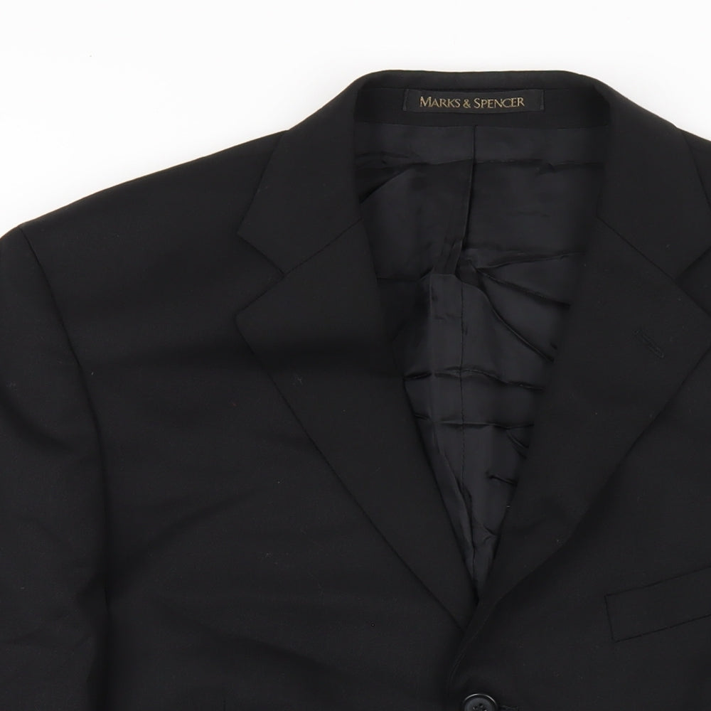 Mens UK Size 42 Marks and Spencer Regular Black Suit Jacket