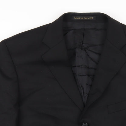Mens UK Size 42 Marks and Spencer Regular Black Suit Jacket