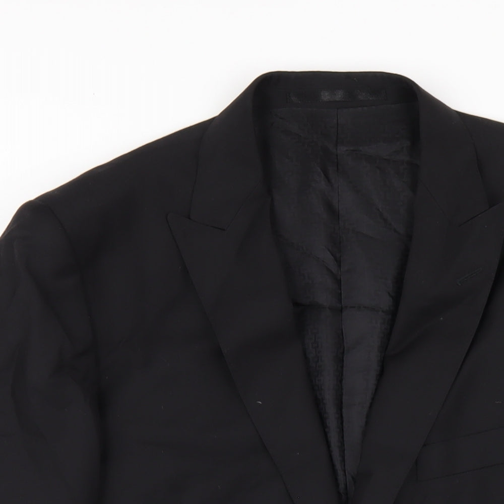 Autograph Mens Black Wool Jacket Blazer Size 42 Regular