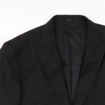 Autograph Mens Black Wool Jacket Blazer Size 42 Regular