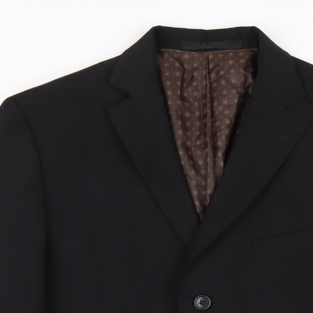 Mens UK Size 40 Marks and Spencer Regular Black Suit Jacket