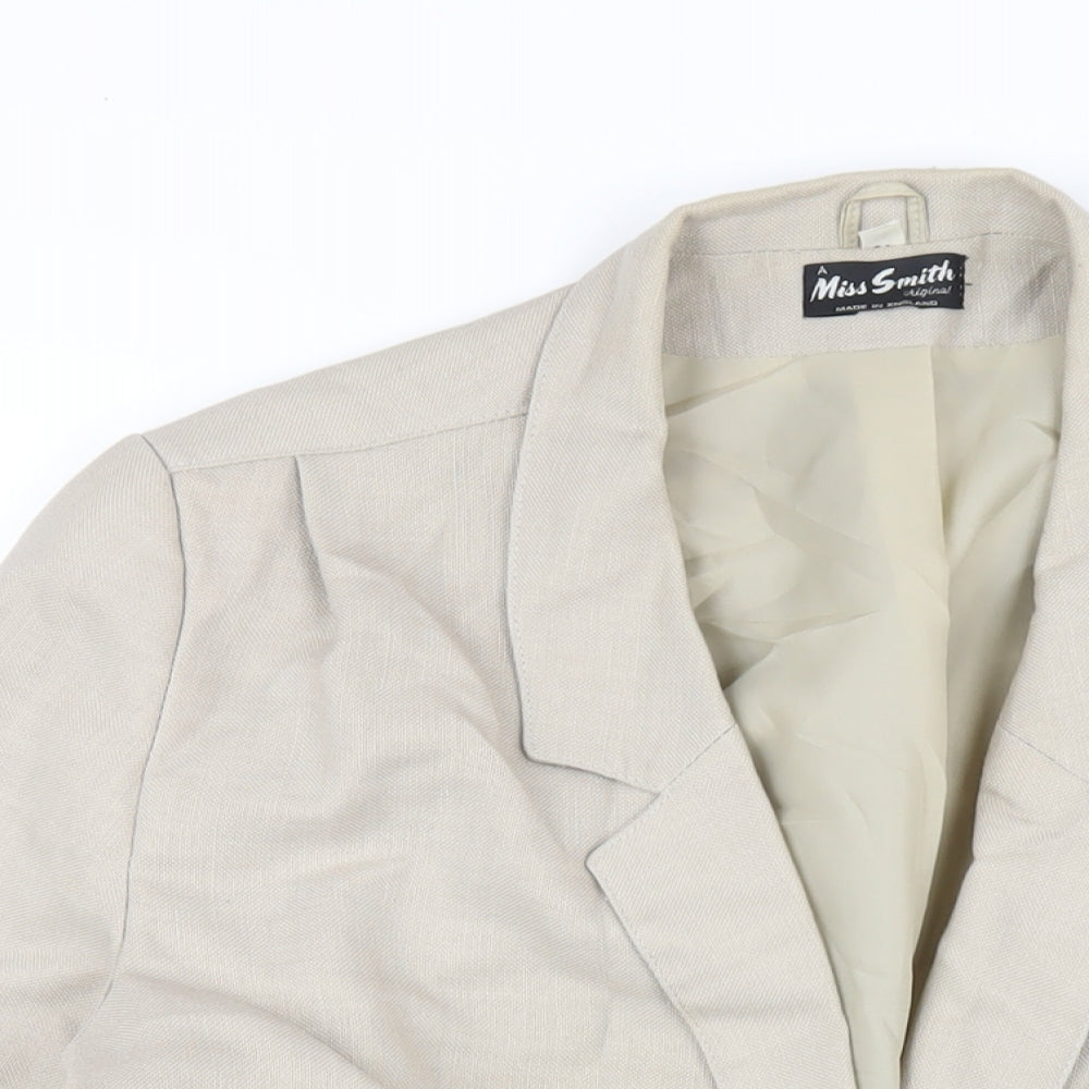 Womens UK Size 14 Miss Smith Regular Beige Blazer