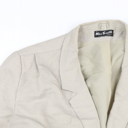 Womens UK Size 14 Miss Smith Regular Beige Blazer