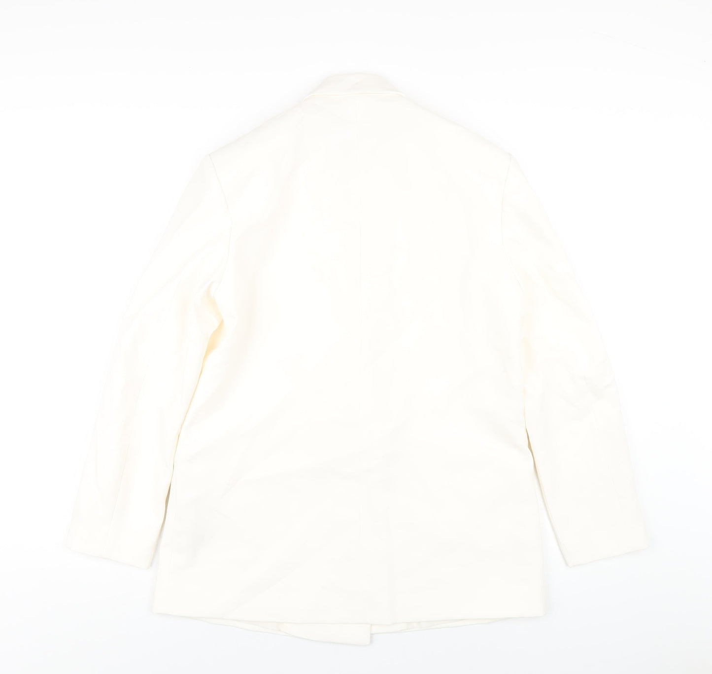 Zara Womens White Polyester Jacket Blazer Size XS