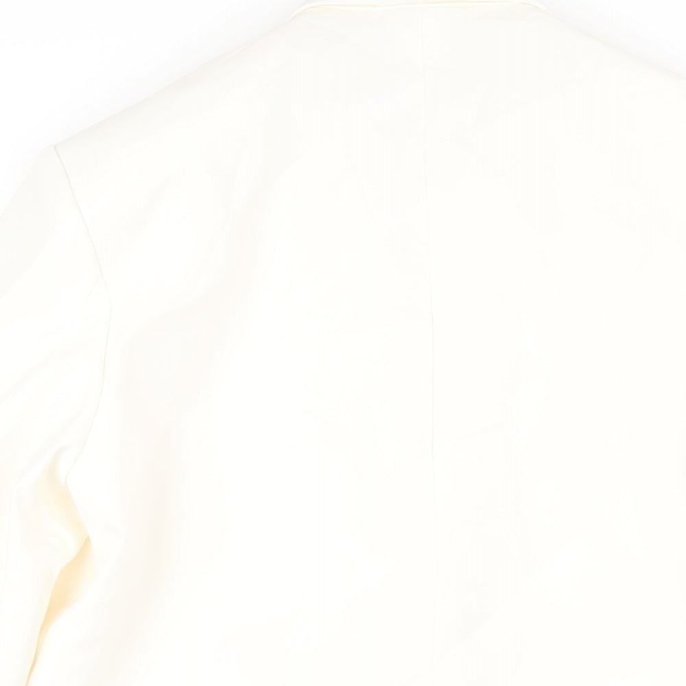 Zara Womens White Polyester Jacket Blazer Size XS