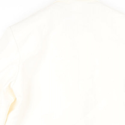 Zara Womens White Polyester Jacket Blazer Size XS
