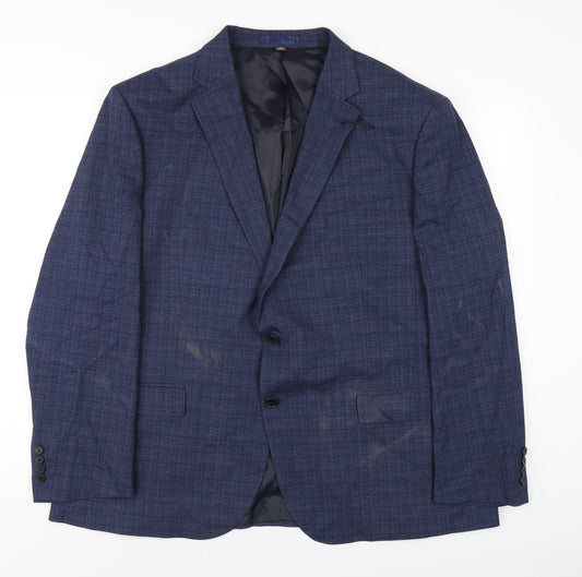 Mens UK Size 48 Marks and Spencer Regular Blue Suit Jacket