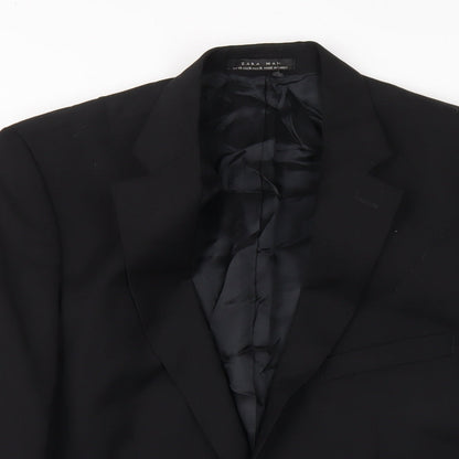 Mens UK Size 38 Zara Regular Black Suit Jacket