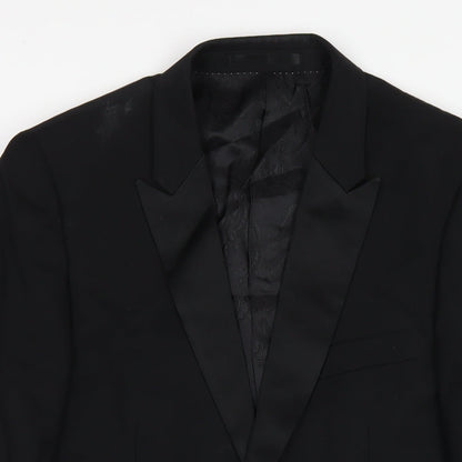 Mens UK Size 38 OneSix5ive Regular Black Suit Jacket