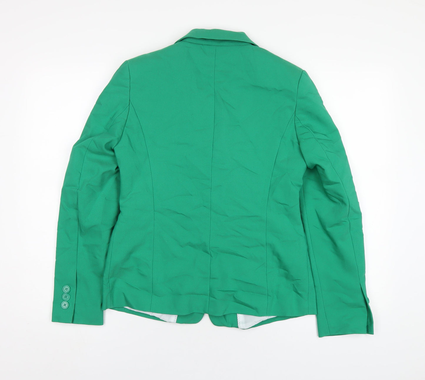 Marks and Spencer Womens Green Cotton Jacket Blazer Size 10