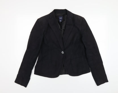 Gap Womens Black Jacket Blazer Size 12 Button