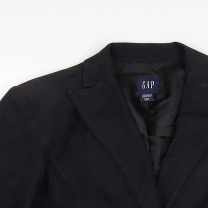 Gap Womens Black Jacket Blazer Size 12 Button