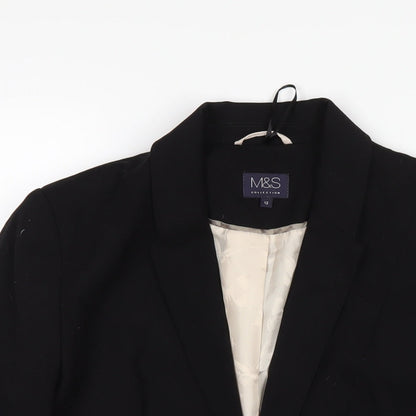 Womens UK Size 12 Marks and Spencer Regular Black Blazer
