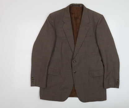 Mens UK Size 40 St Michaels Regular Brown Suit Jacket