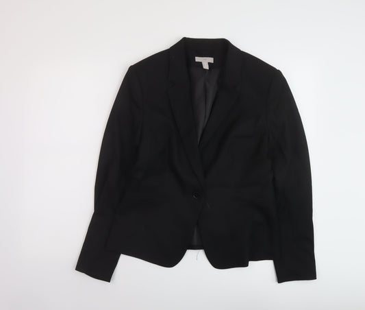 Womens UK Size 14 H&M Black Jacket