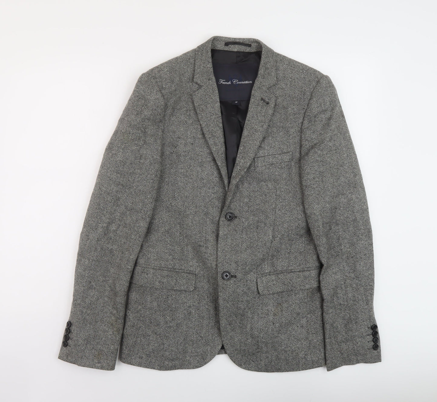 Mens UK Size 36 French Connection Regular Grey Suit Jacket