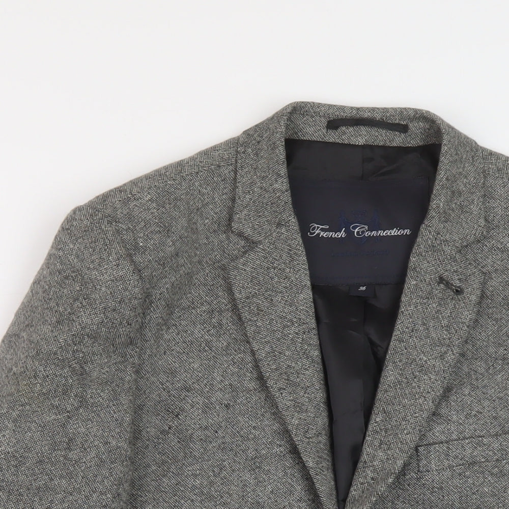 Mens UK Size 36 French Connection Regular Grey Suit Jacket