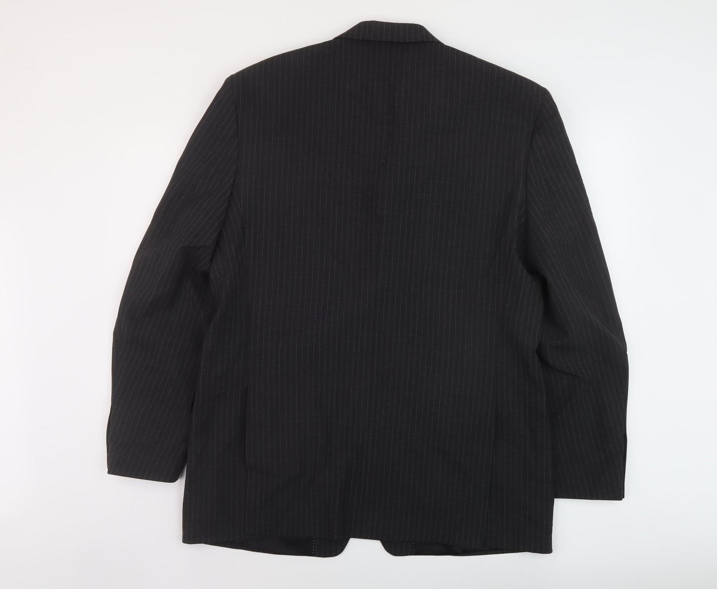 Carveste Mens Grey Striped Polyester Jacket Suit Jacket Size 42 Regular