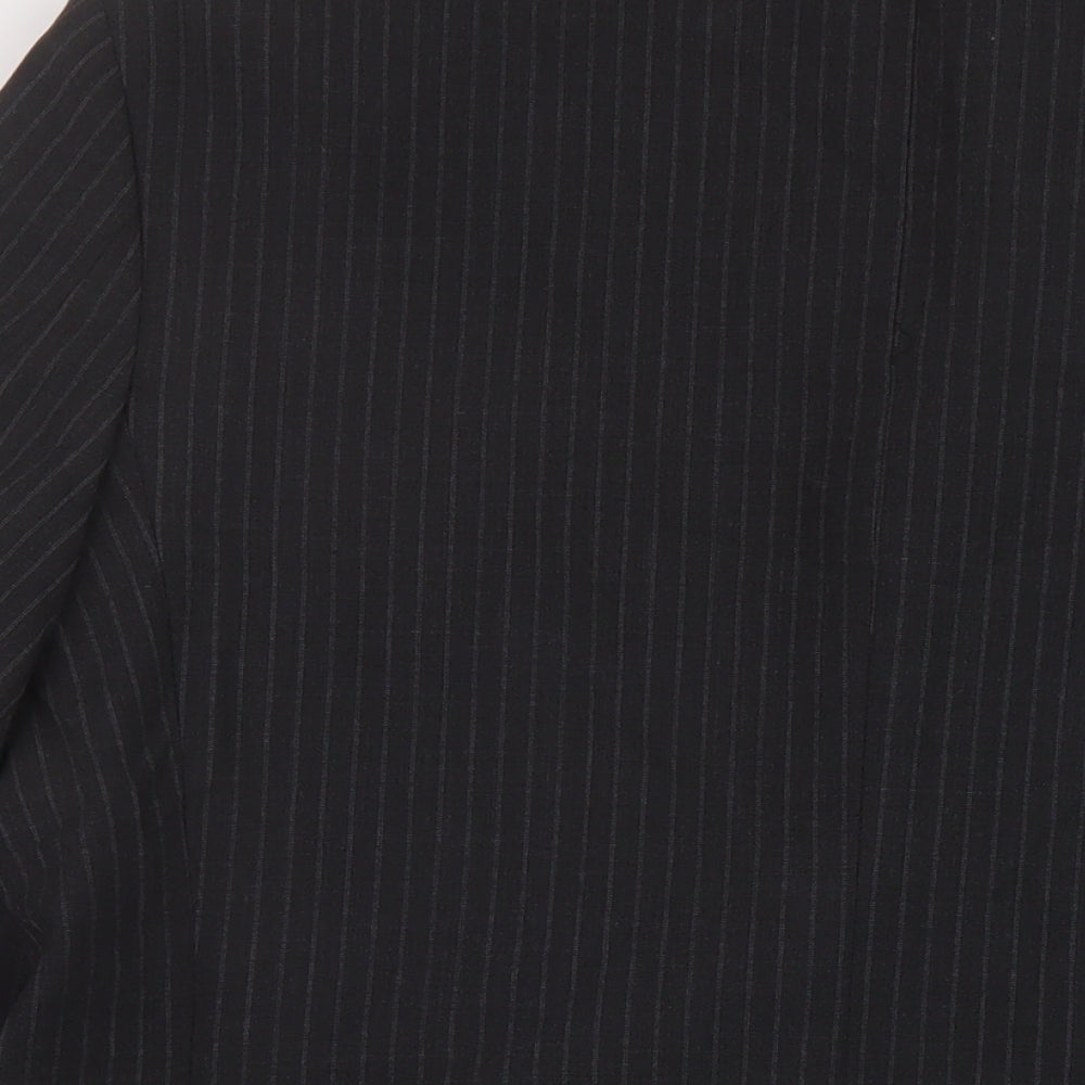 Carveste Mens Grey Striped Polyester Jacket Suit Jacket Size 42 Regular