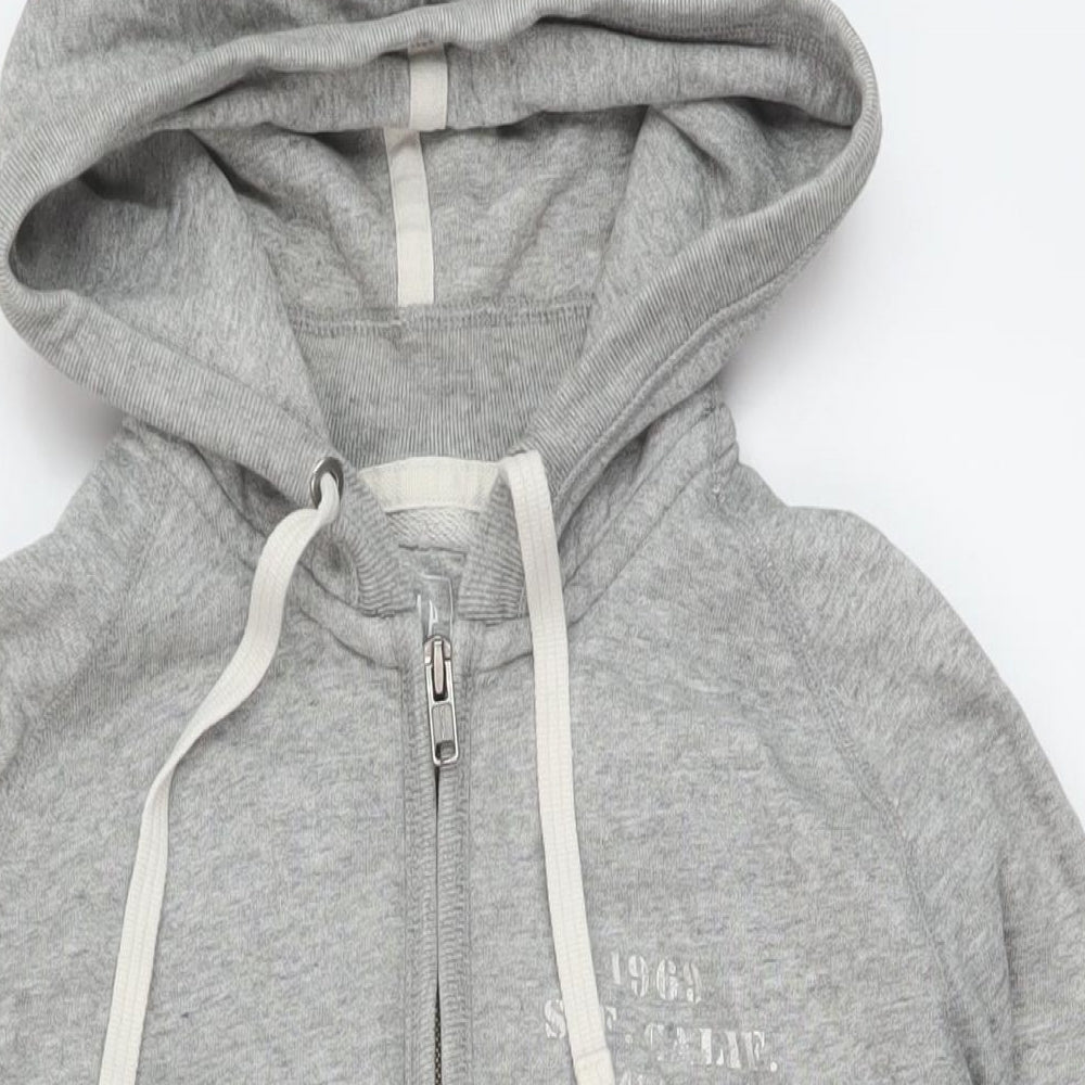 Gap Womens Grey Cotton Full Zip Hoodie Size XS Zip