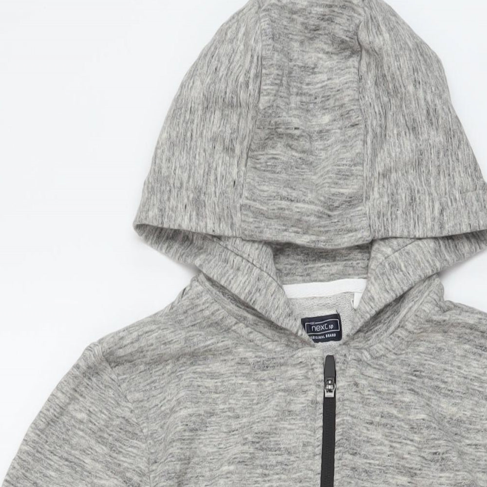 NEXT Boys Grey Cotton Full Zip Hoodie Size 13 Years Zip