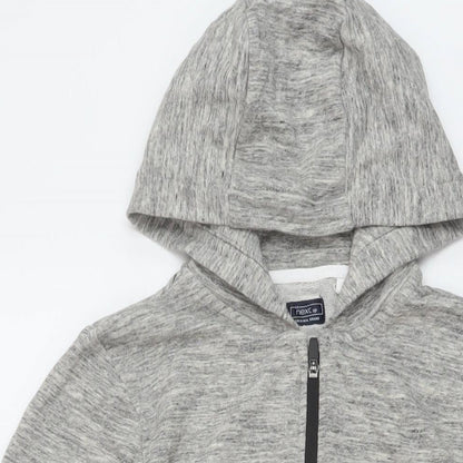 NEXT Boys Grey Cotton Full Zip Hoodie Size 13 Years Zip