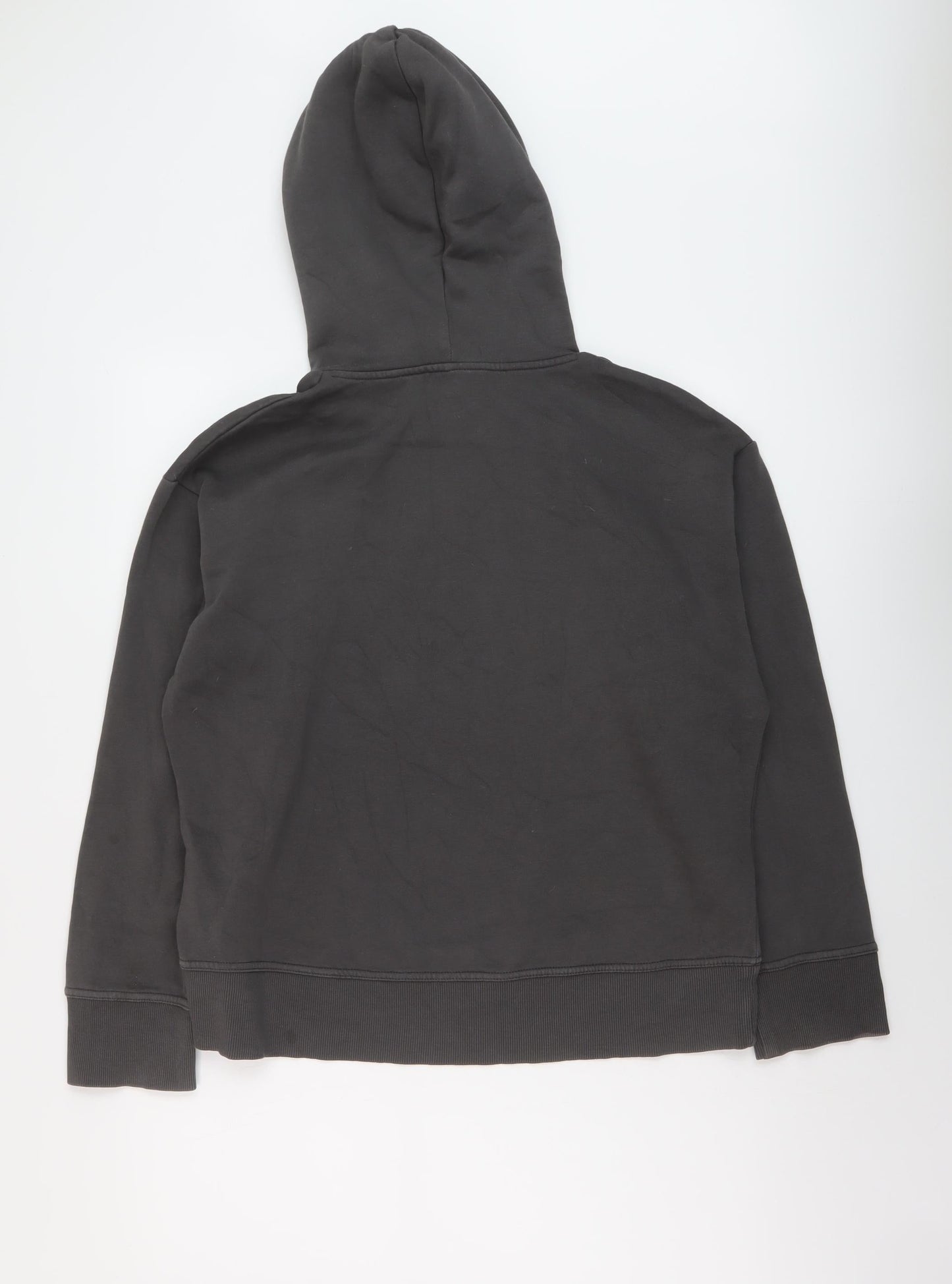 Zara Womens Grey Cotton Pullover Hoodie Size M Pullover