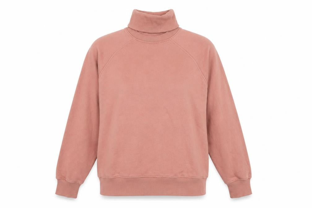 Front view of Missguided women’s pink polyester pullover sweatshirt, size UK 6, pullover