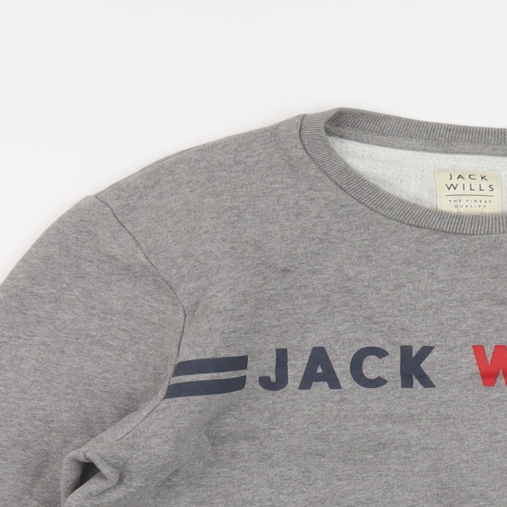Womens UK Size S Jack Wills Grey Pullover Sweatshirt