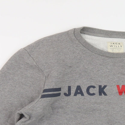 Womens UK Size S Jack Wills Grey Pullover Sweatshirt